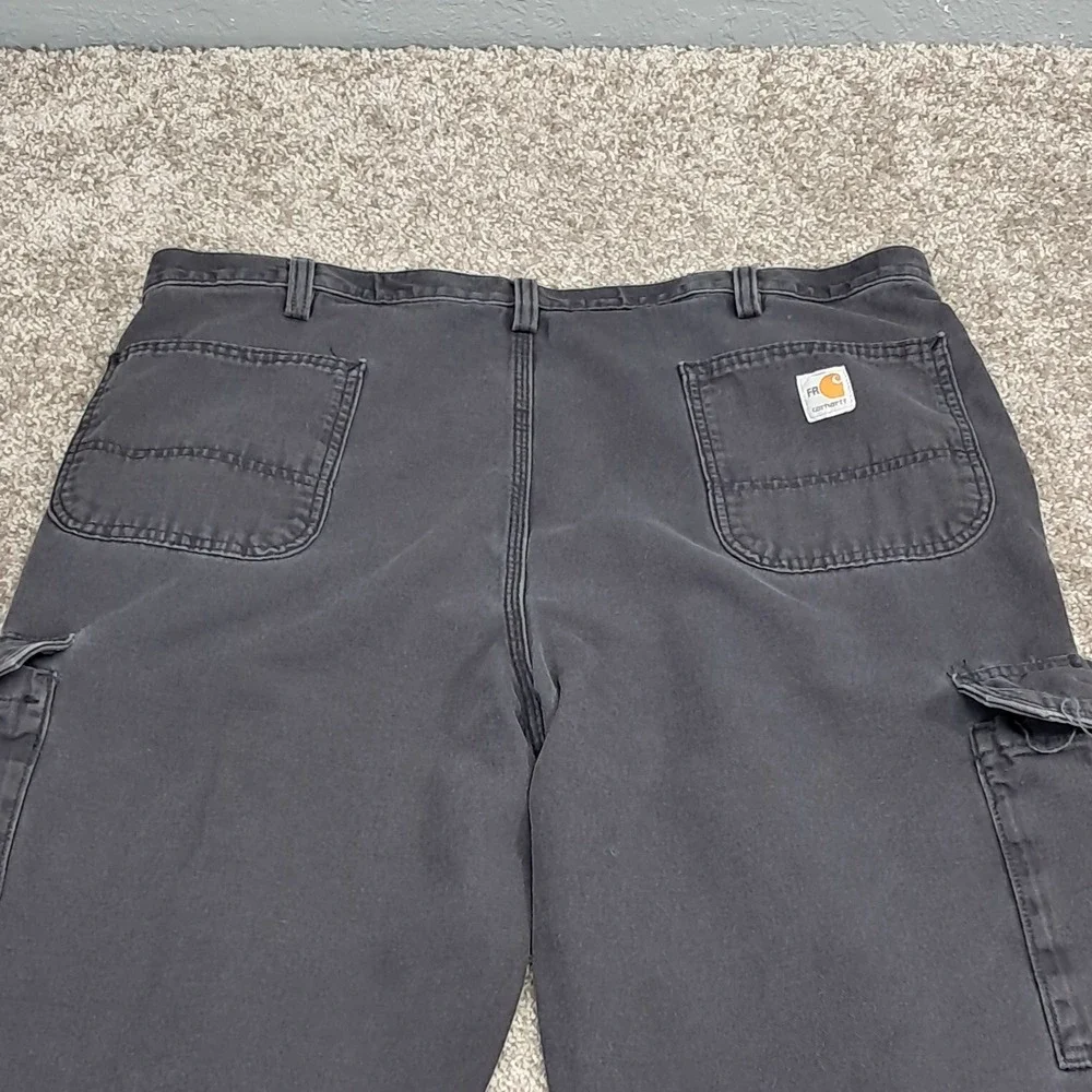 Carhartt‎ FR Flame Resistant Cargo Pants Mens 42x34 Black FRB240 Dungaree Fit